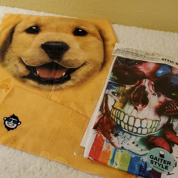 2 gaiter style face masks / head bands - Picture 1 of 8